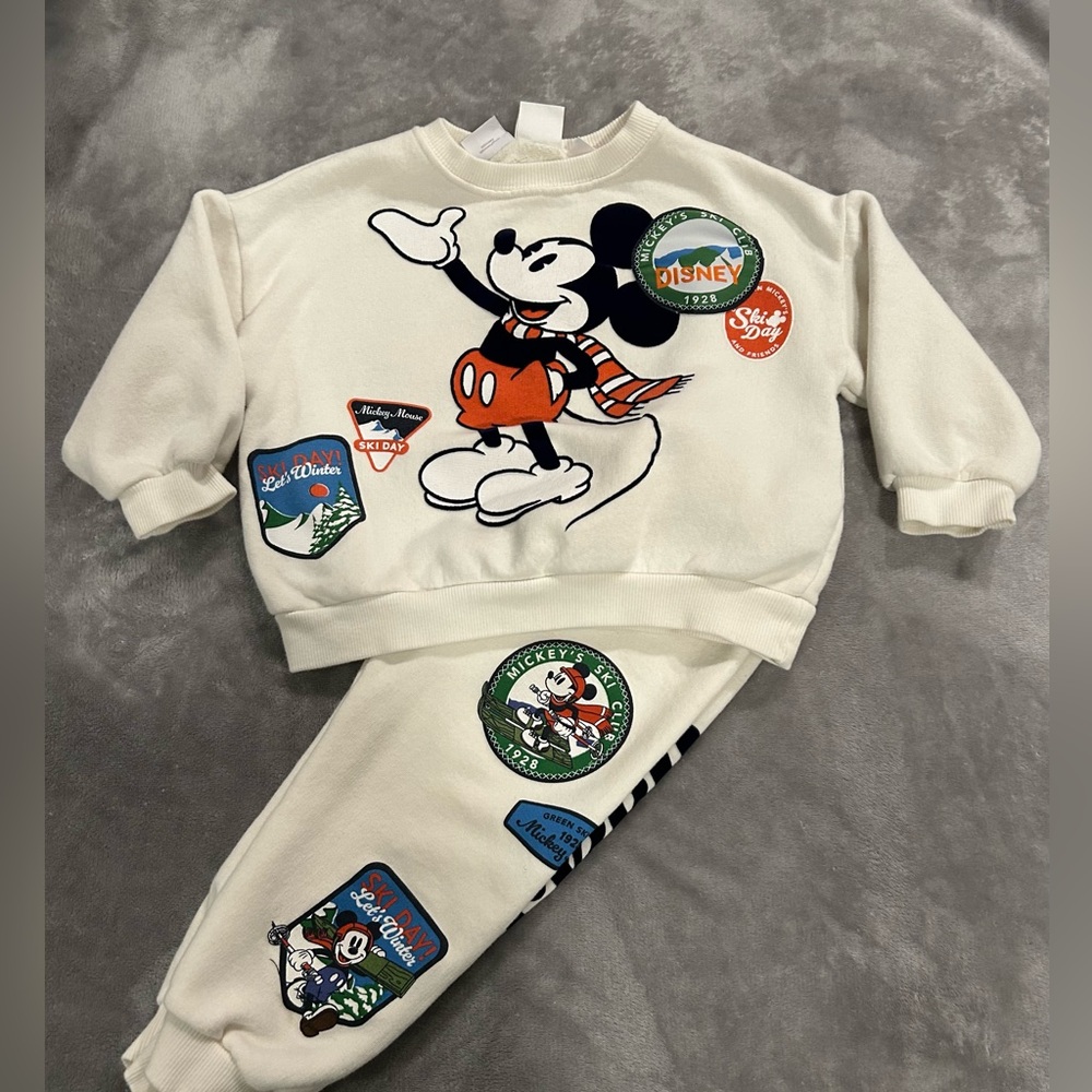 Zara Mickey Mouse Toddler Set Size 3-4 yrs